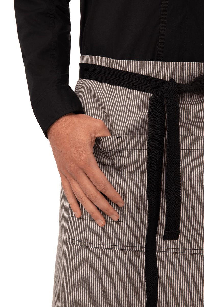 Chef Works Unisex Portland Half Bistro Apron, Black, One Size - Image 4